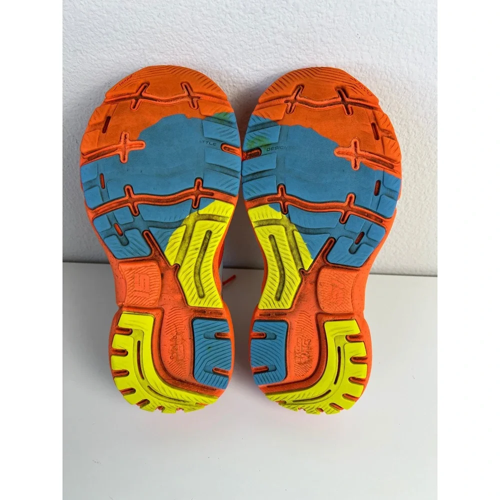 Brooks Ghost 15 Men's US 7 Orange Blue Road Running Walking Shoes Sneakers